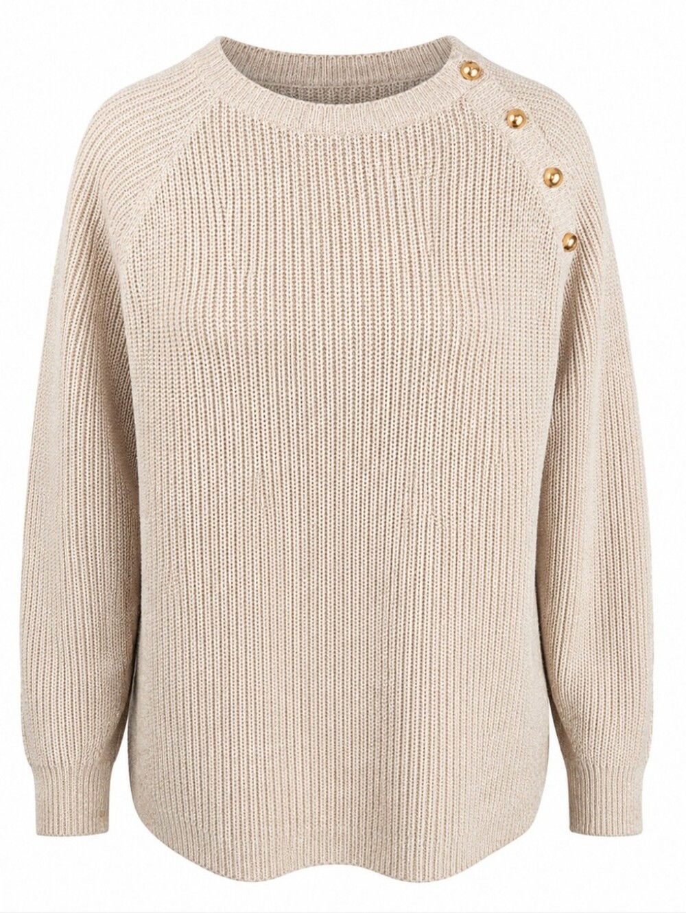 IT'S PURE‎ GOULD | Vintage  Button Shoulder Knit Sweater Cozy Retro Chunky | L